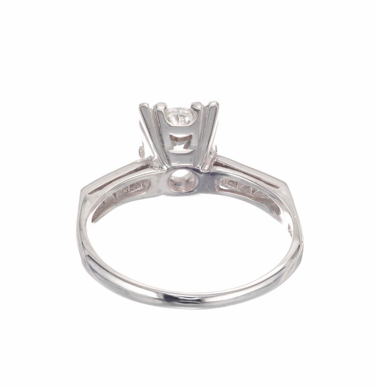EGL Certified .89 Carat Diamond Platinum Engagement Ring at 1stDibs ...