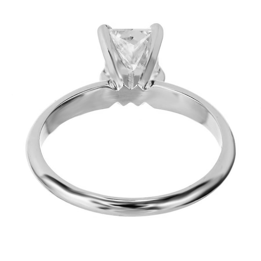 EGL-zertifizierter Verlobungsring, EGL-zertifizierter .94 Karat Diamant im Prinzessinnenschliff Solitär Gold im Angebot 1