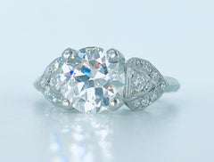 EGL Certified Center 1.31 Carat Diamond Platinum Engagement Ring