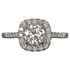 EGL Certified Round Brilliant Cut Engagement Solitaire Diamond Ring