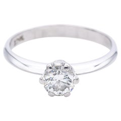 EGL Certified White Gold 0.52ct I VS1 Diamond Solitaire Engagement Ring