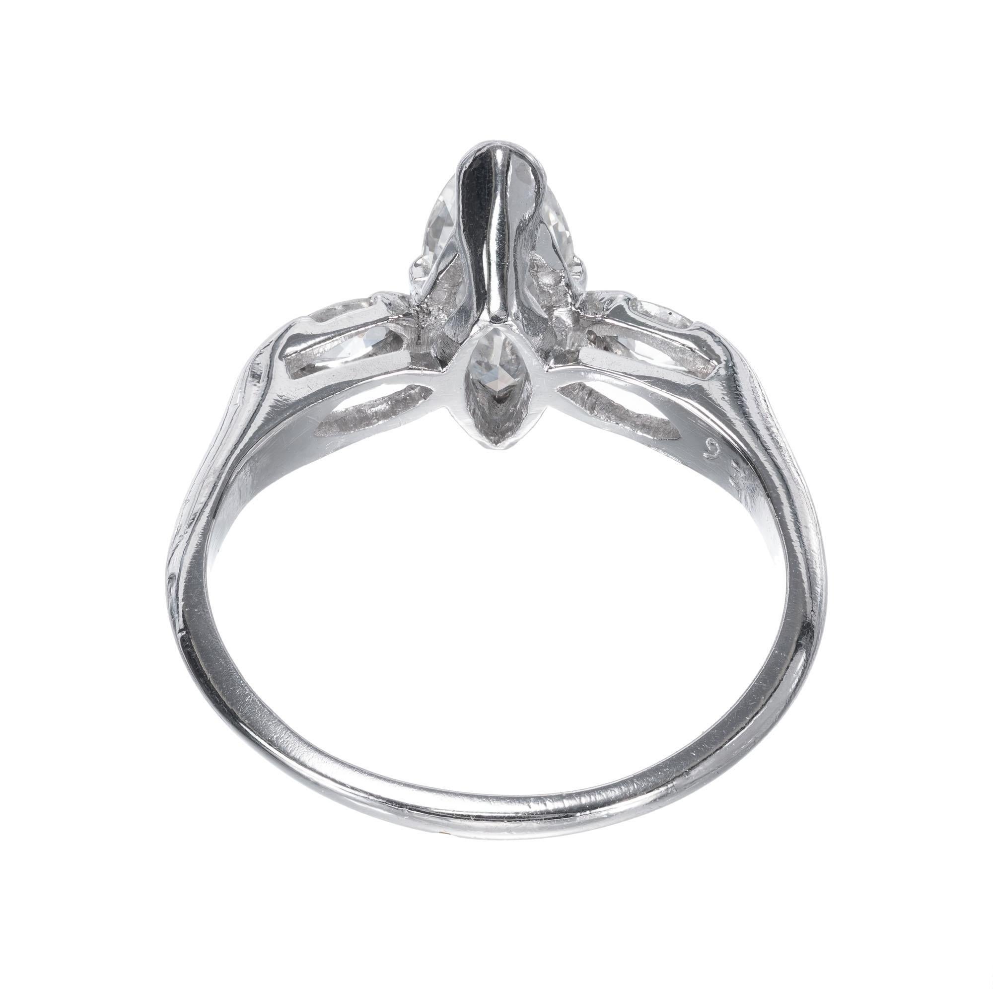 marquise diamond ring with side stones