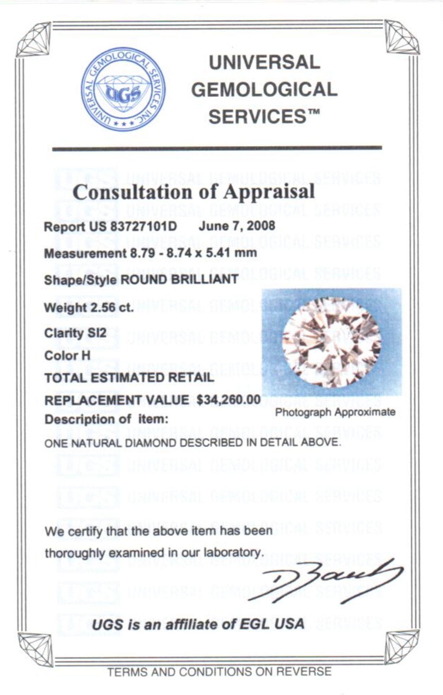 EGL Hearts &amp; Arrows Platin Diamant Solitär Ewigkeits-Verlobungsring 4,48ctw im Angebot 6