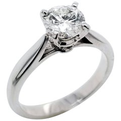 EGL US 1.00 Carat F-G/SI3 Round Brilliant Diamond 14 Karat Solitaire Ring