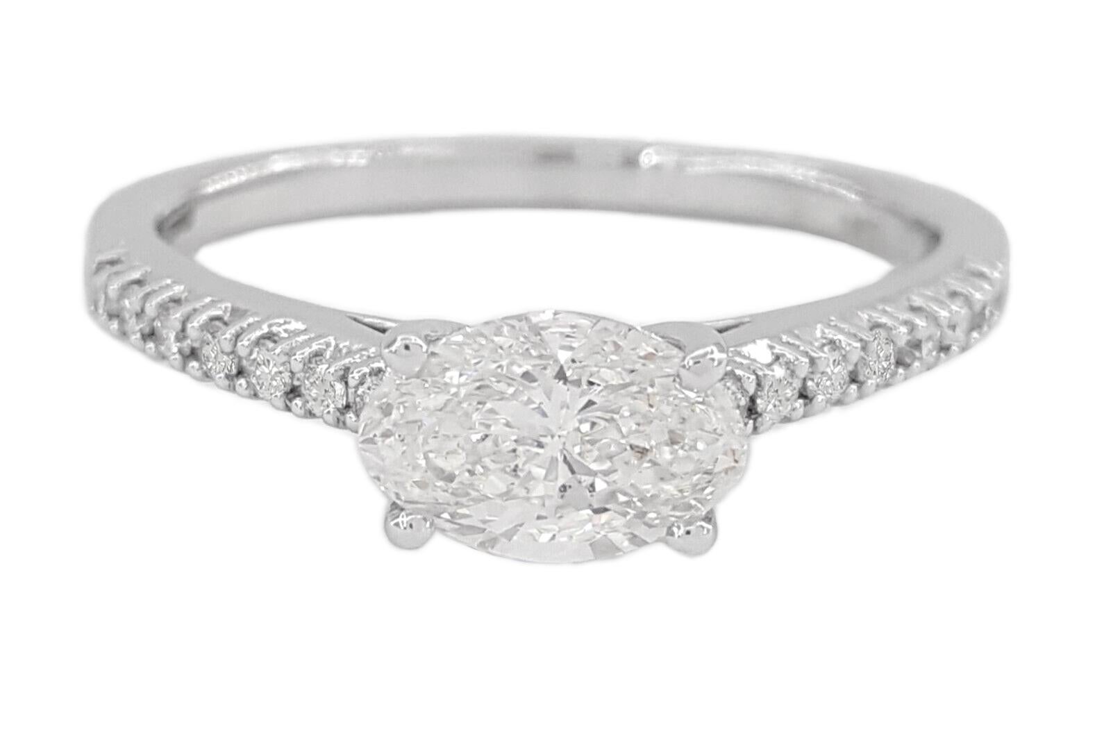EGL USA 1.25 Carat Oval Diamond Ring For Sale