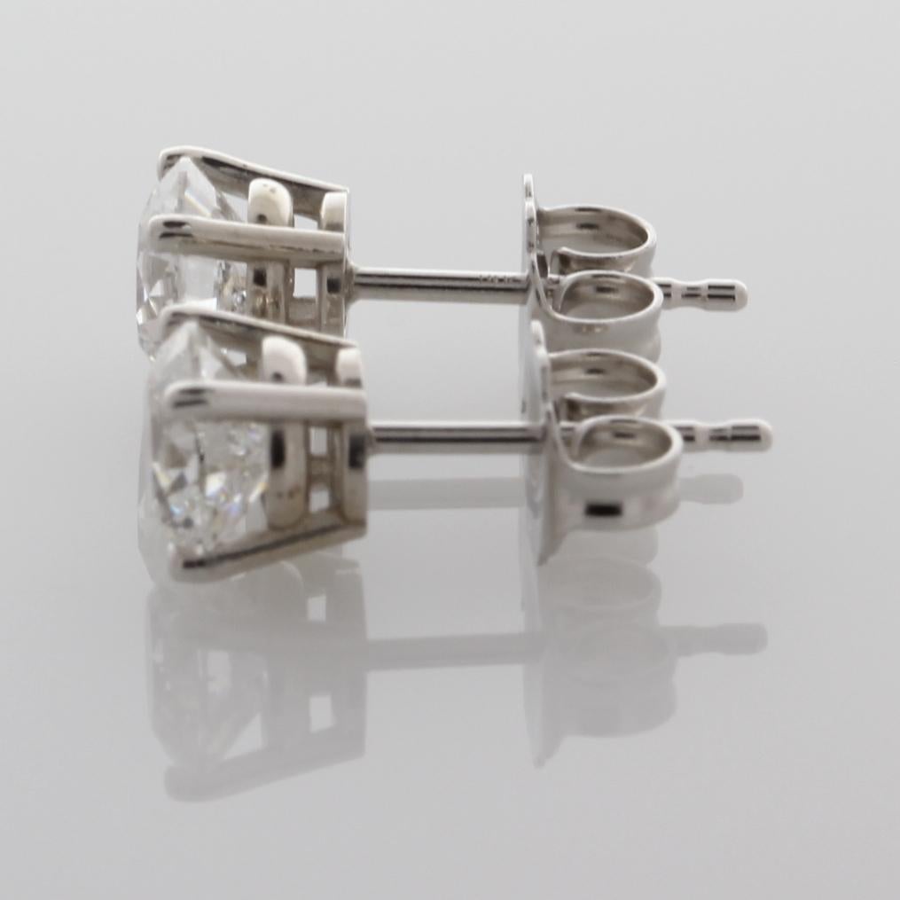 EGL USA Certified 1.42 Carat TW D Color SI2 Clarity Round Cut Diamond Earrings 1