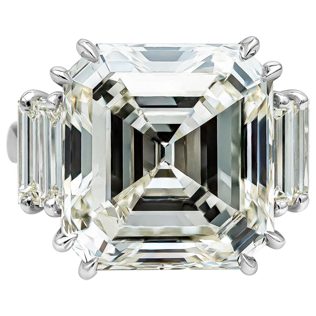 Roman Malakov Bague de fiançailles à cinq pierres avec diamants de taille mixte de 20,18 carats au total