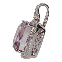 EGL USA Certified 9.01 Carat Kunzite Pendant Necklace