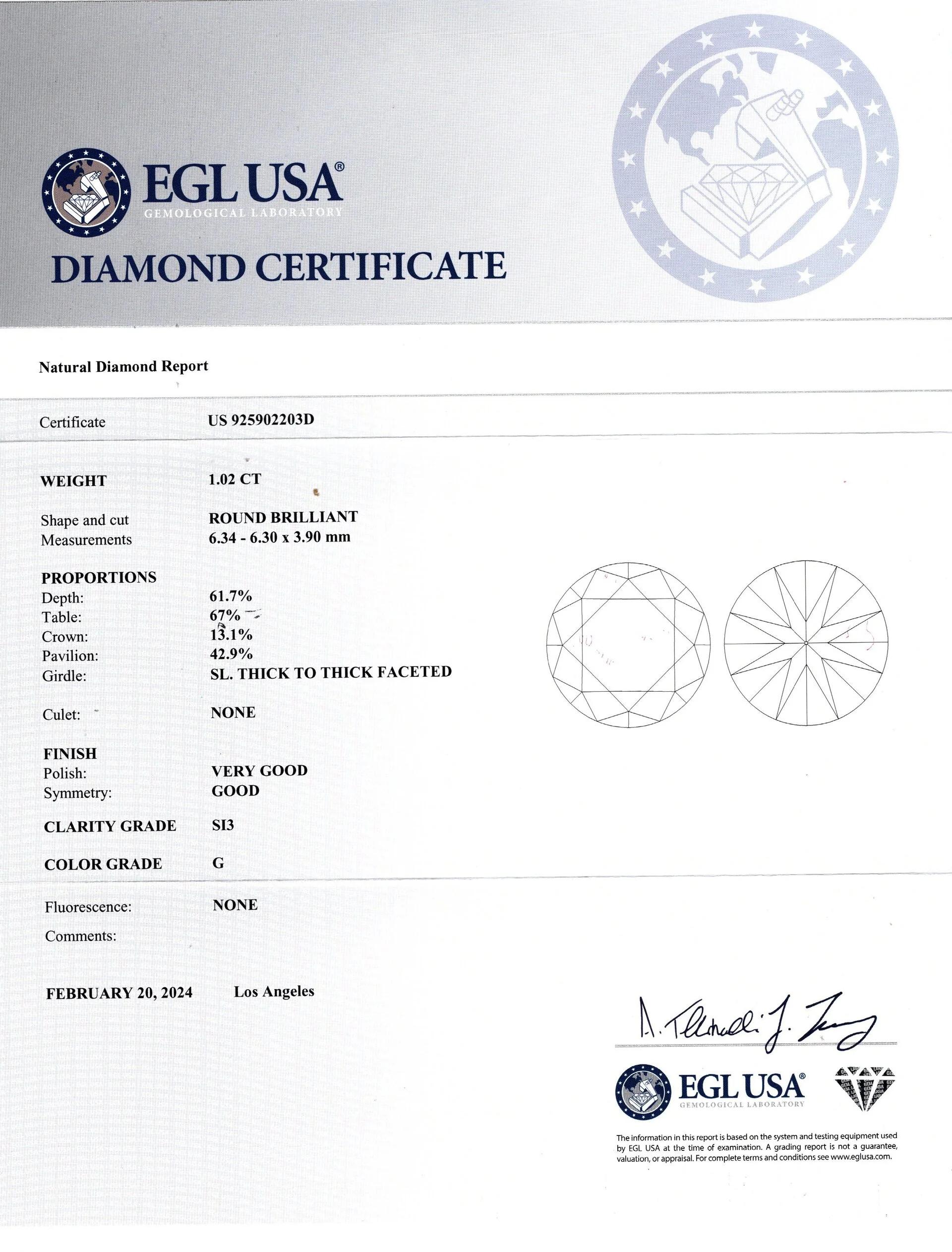 Women's EGL-USA Certified G SI3 Transitional Cut Diamond Sapphire Art Deco Ring For Sale
