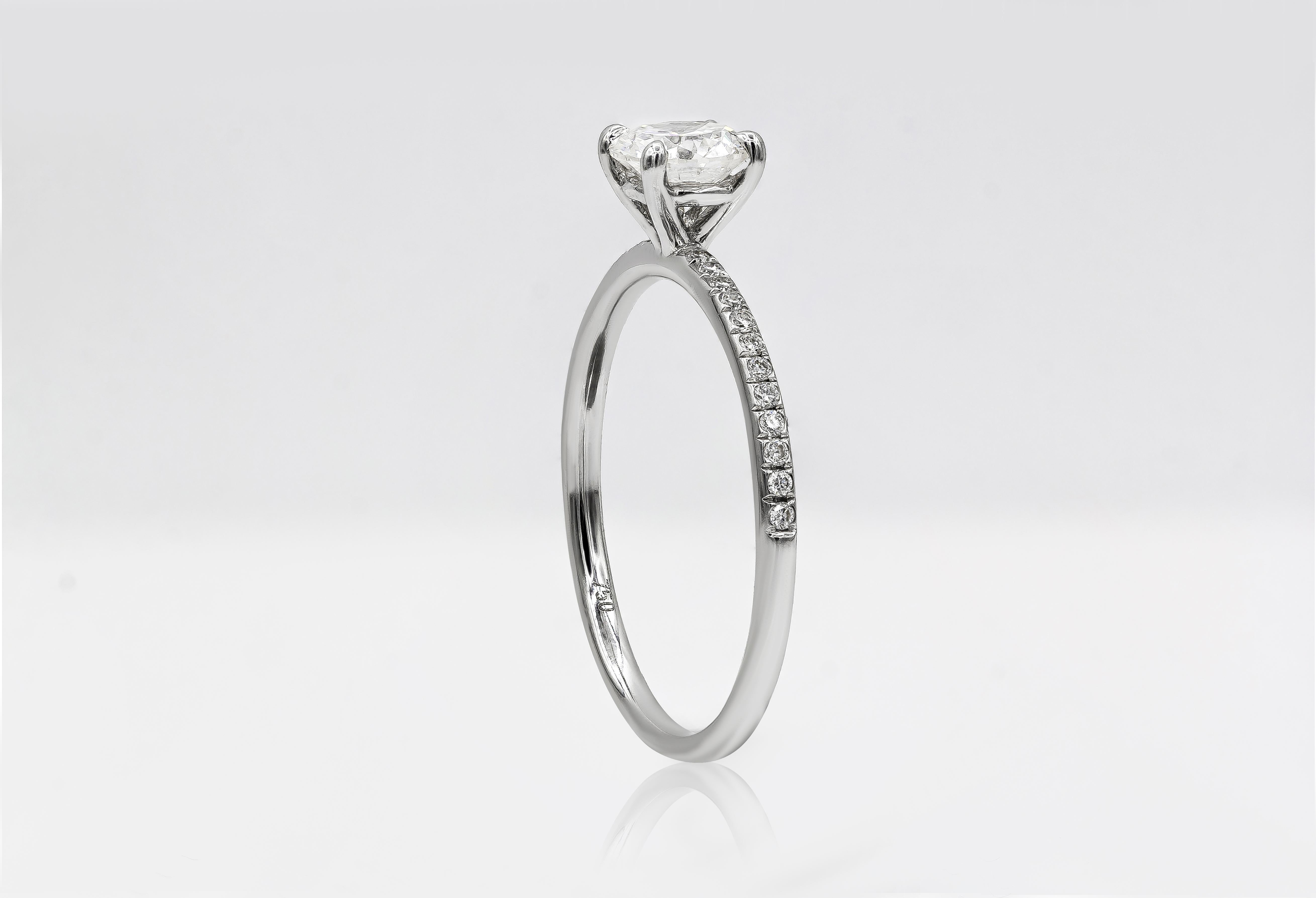 Round Cut Roman Malakov EGL USA Certified Round Diamond Engagement Ring For Sale