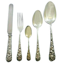 Vintage Eglantine by Gorham Sterling Silver Flatware Set Service 59 Pieces Multi-Motif