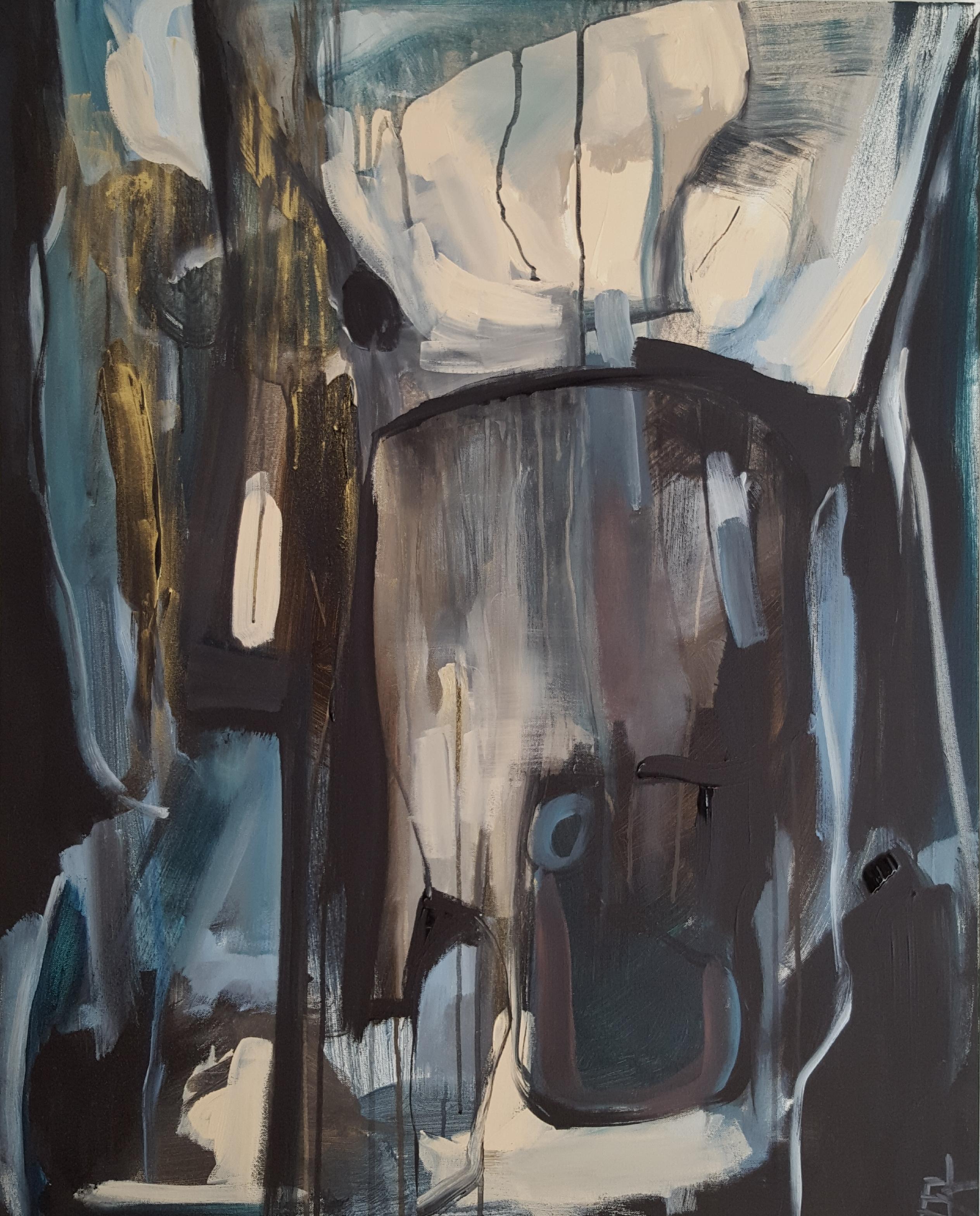 Egle Karlonaite Abstract Painting - "Train"