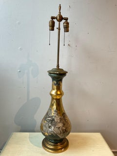 Eglomise  1950s Italian Classical Lamp