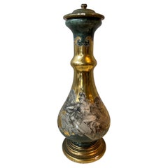 Vintage Eglomise  1950s Italian Classical Lamp