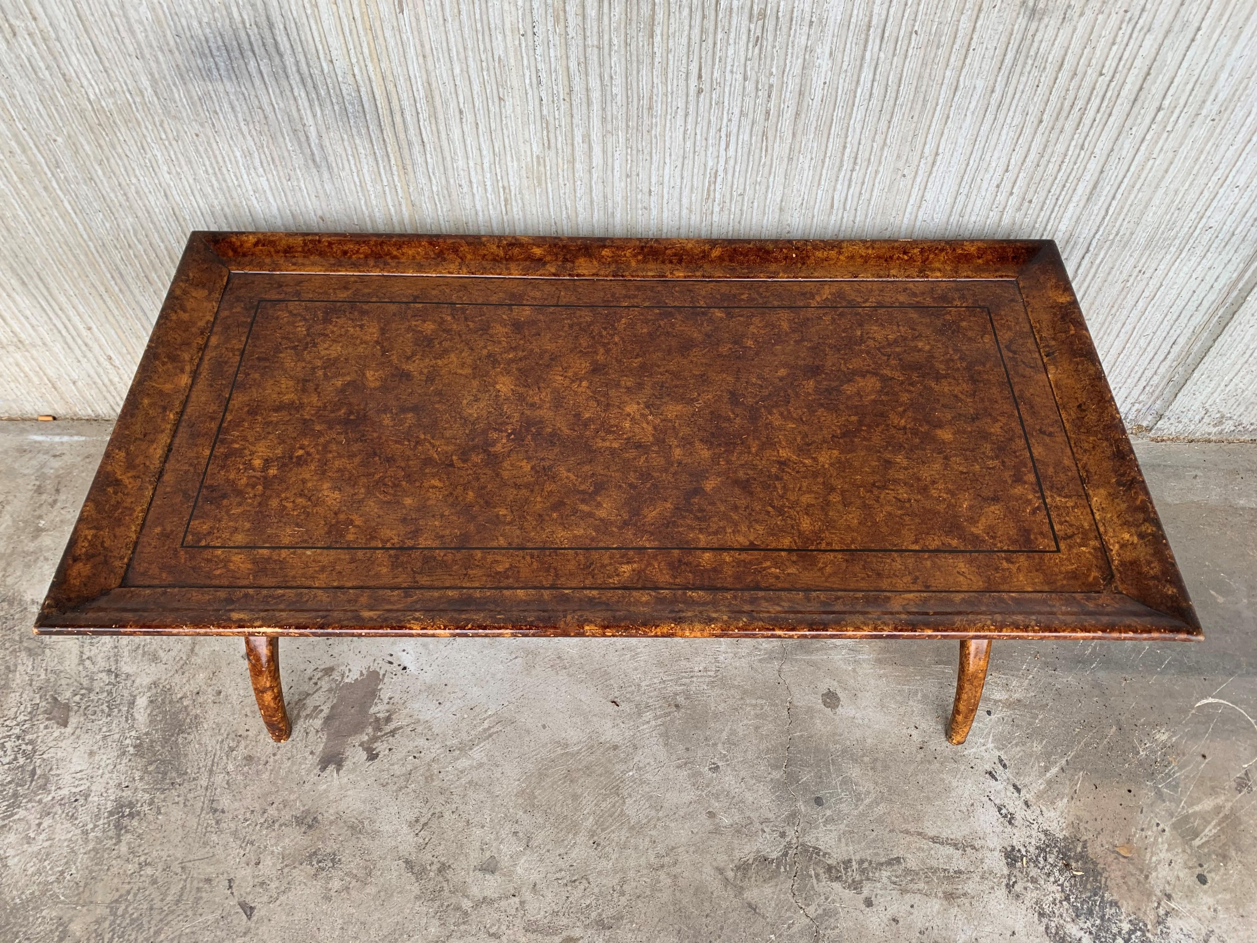 Eglomisé Side Tables in the Hollywood Regency Style In Good Condition For Sale In Miami, FL