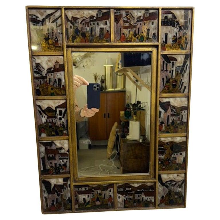 Italian Eglomised Mirror For Sale