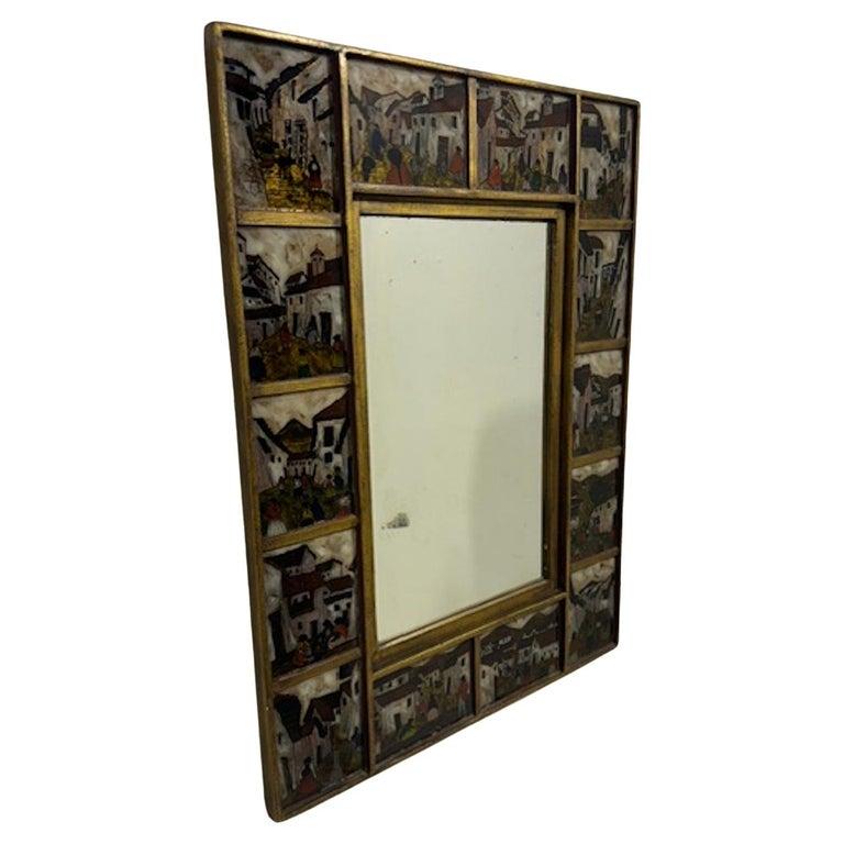 Eglomised Mirror In Good Condition For Sale In Brussels, BE