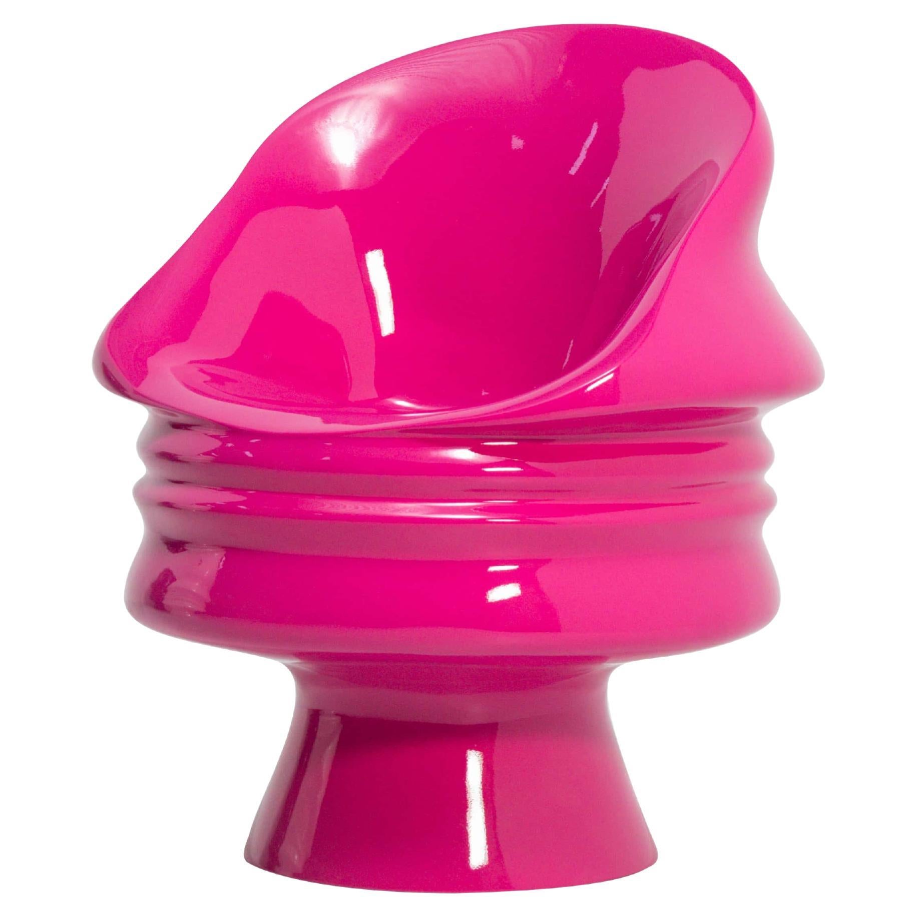Ego Chair Hot Pink by Karim Rashid for Scarlet Splendour For Sale