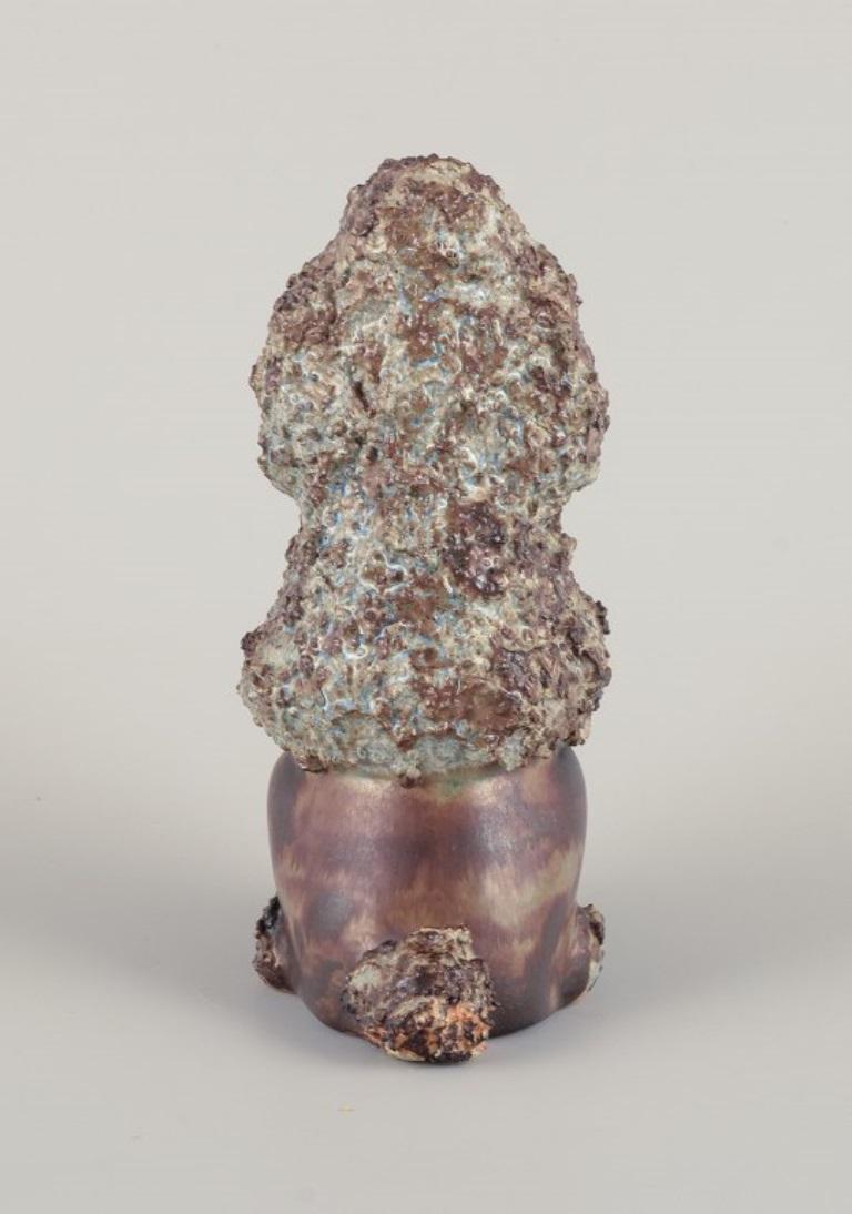 Fine XX secolo EGO Lidköping, Gres, Svezia. Figura in ceramica di un barboncino. in vendita