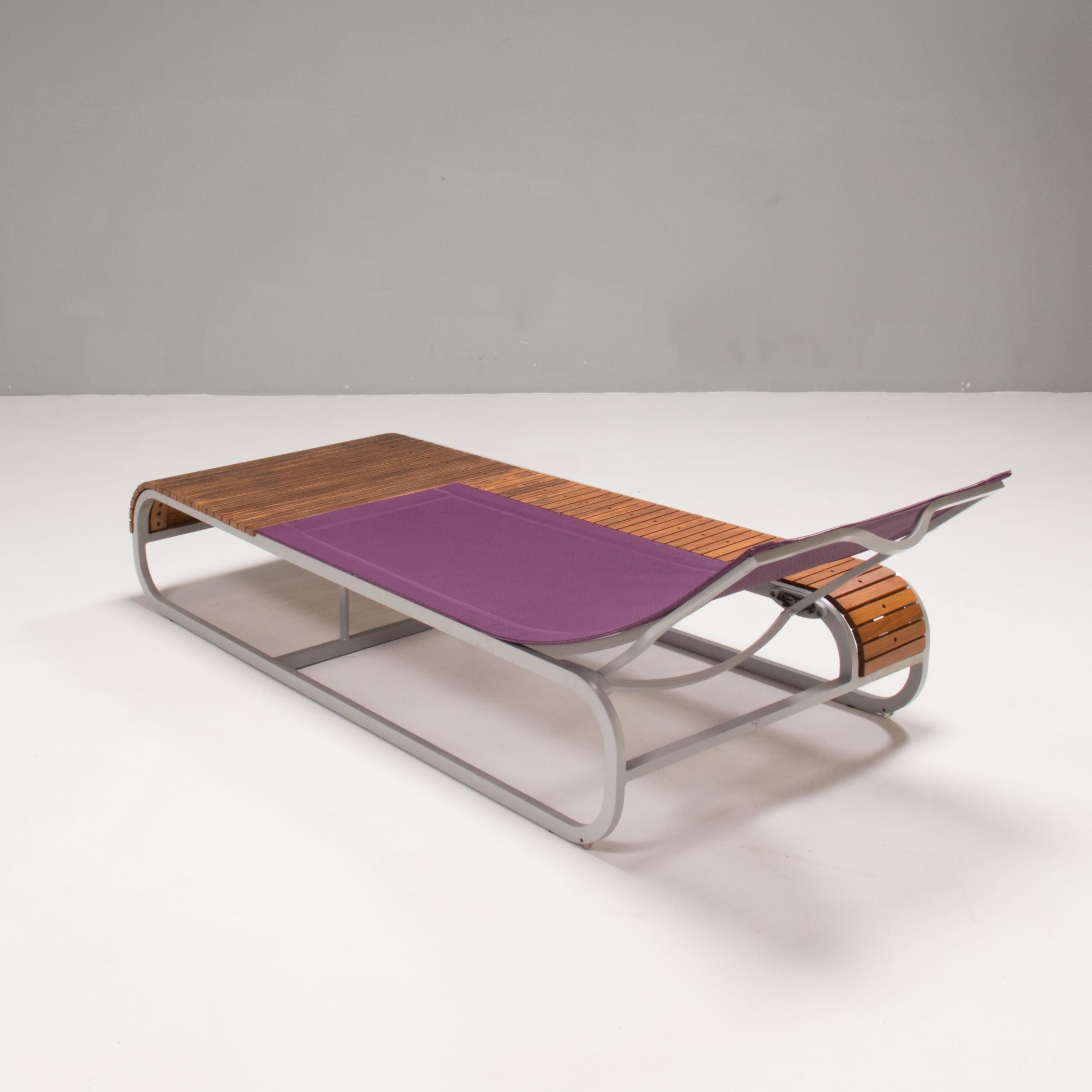 Contemporary EGO Paris by Thomas Sauvage Purple Tandem Sun Lounger For Sale