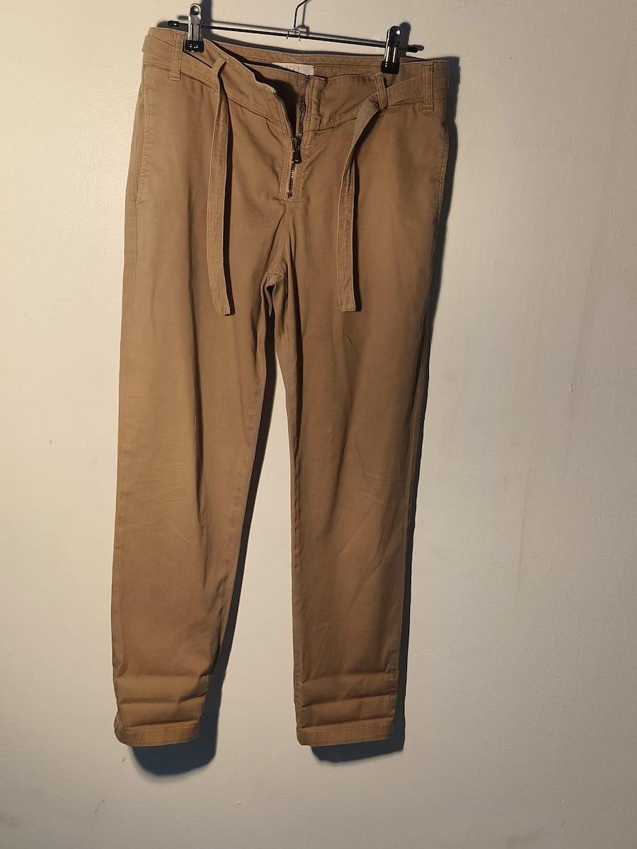 EGO Sonia de Discio Beige Baumwollhose, Italien, 1990er Jahre im Angebot 5