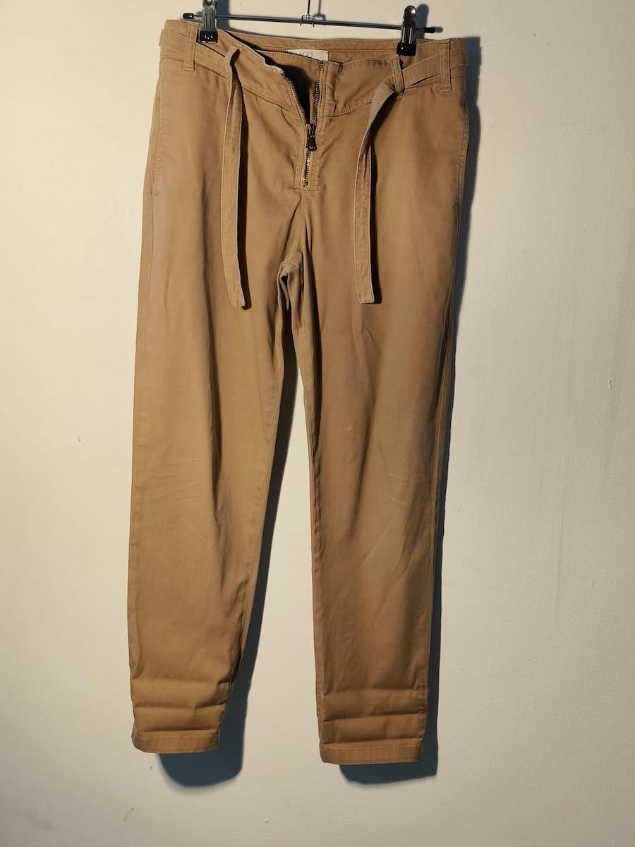 EGO Sonia de Discio Beige Baumwollhose, Italien, 1990er Jahre im Angebot 7