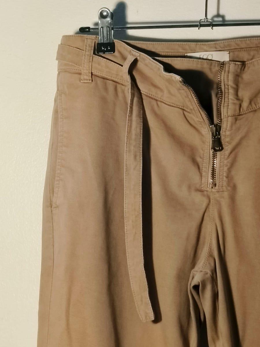 EGO Sonia de Discio Beige Baumwollhose, Italien, 1990er Jahre im Angebot 8