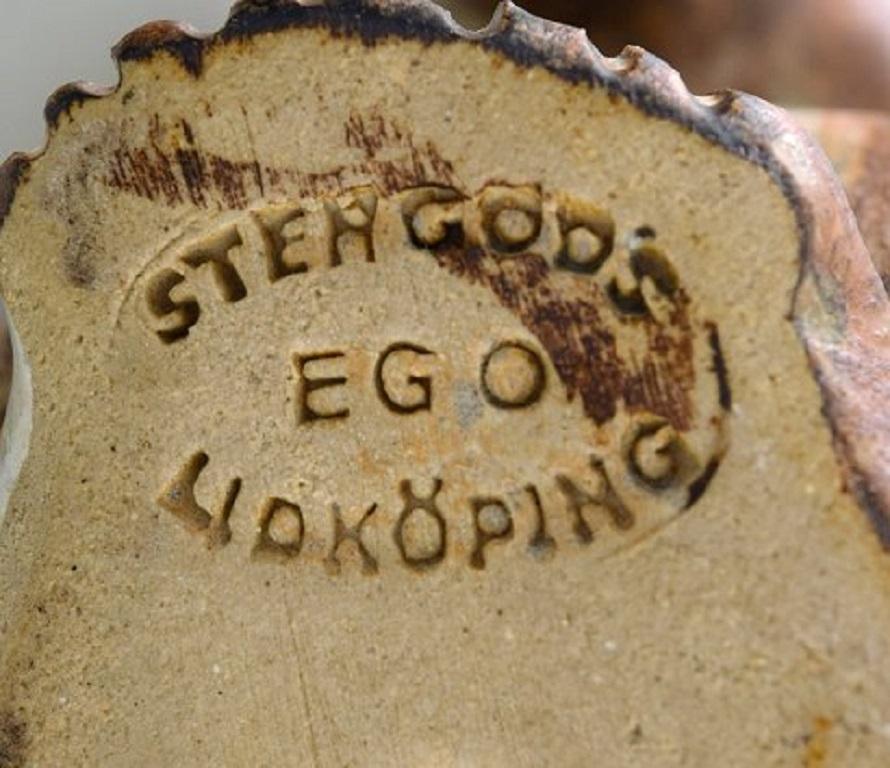 Ego Stengods, Lidkoping, Sweden, Unique Squirrels in Glazed Stoneware, 1960s In Good Condition In København, Copenhagen