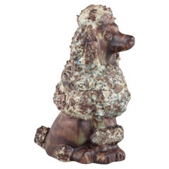 EGO Stengods, Sweden. Ceramic figure of a poodle. 1970s/80s