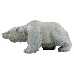 Ego Stengods, Sweden, Large Polar Bear in Glazed Stoneware, 1970s