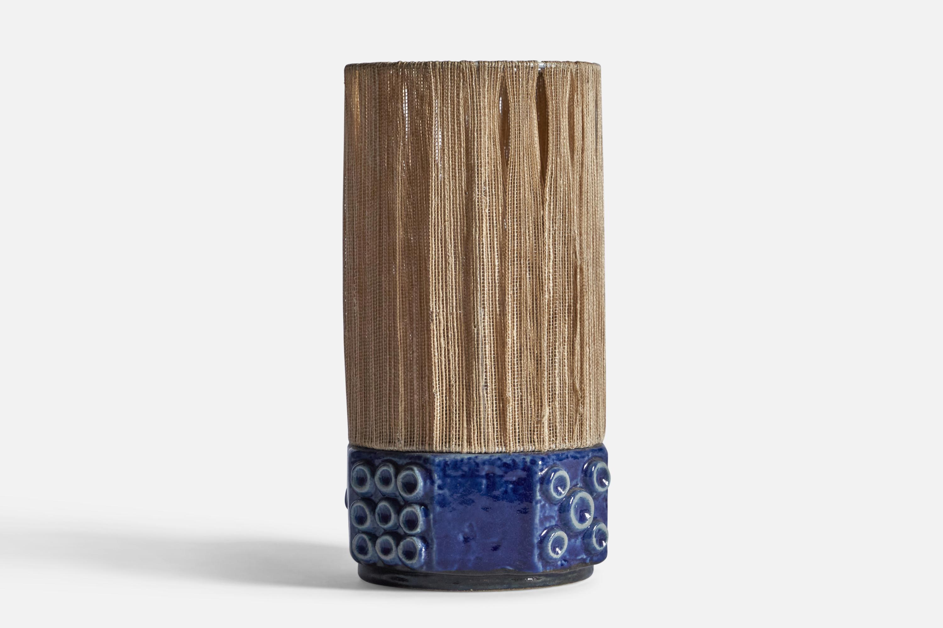 Scandinave moderne Ego Stengods, lampe de bureau, grès, cordon, Suède, 1970 en vente