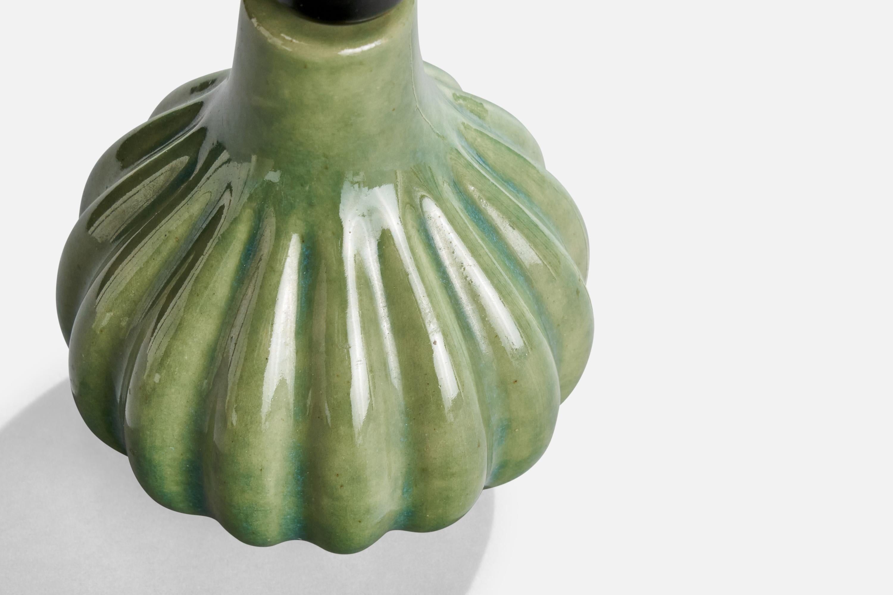 Ego Stengods, Table Lamp, Stoneware, Sweden, 1960s In Good Condition For Sale In High Point, NC