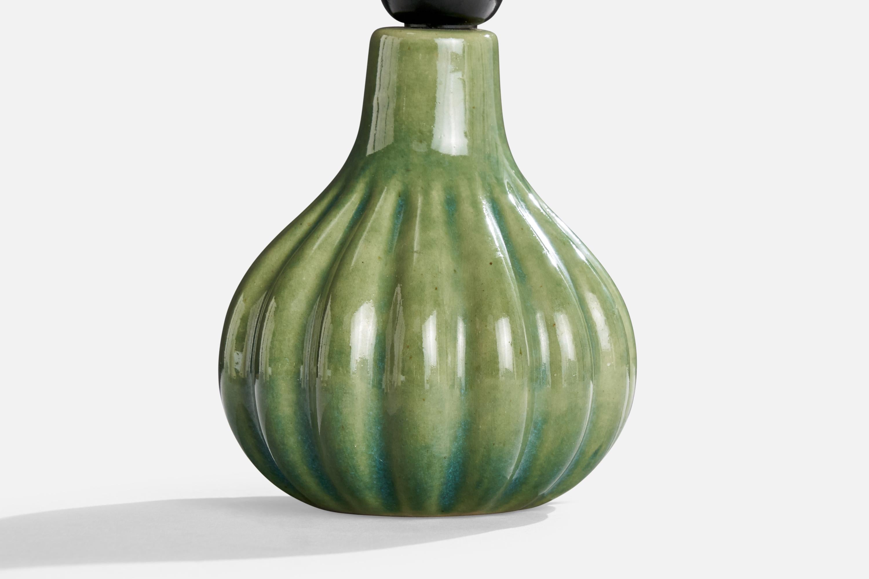 Mid-20th Century Ego Stengods, Table Lamp, Stoneware, Sweden, 1960s For Sale