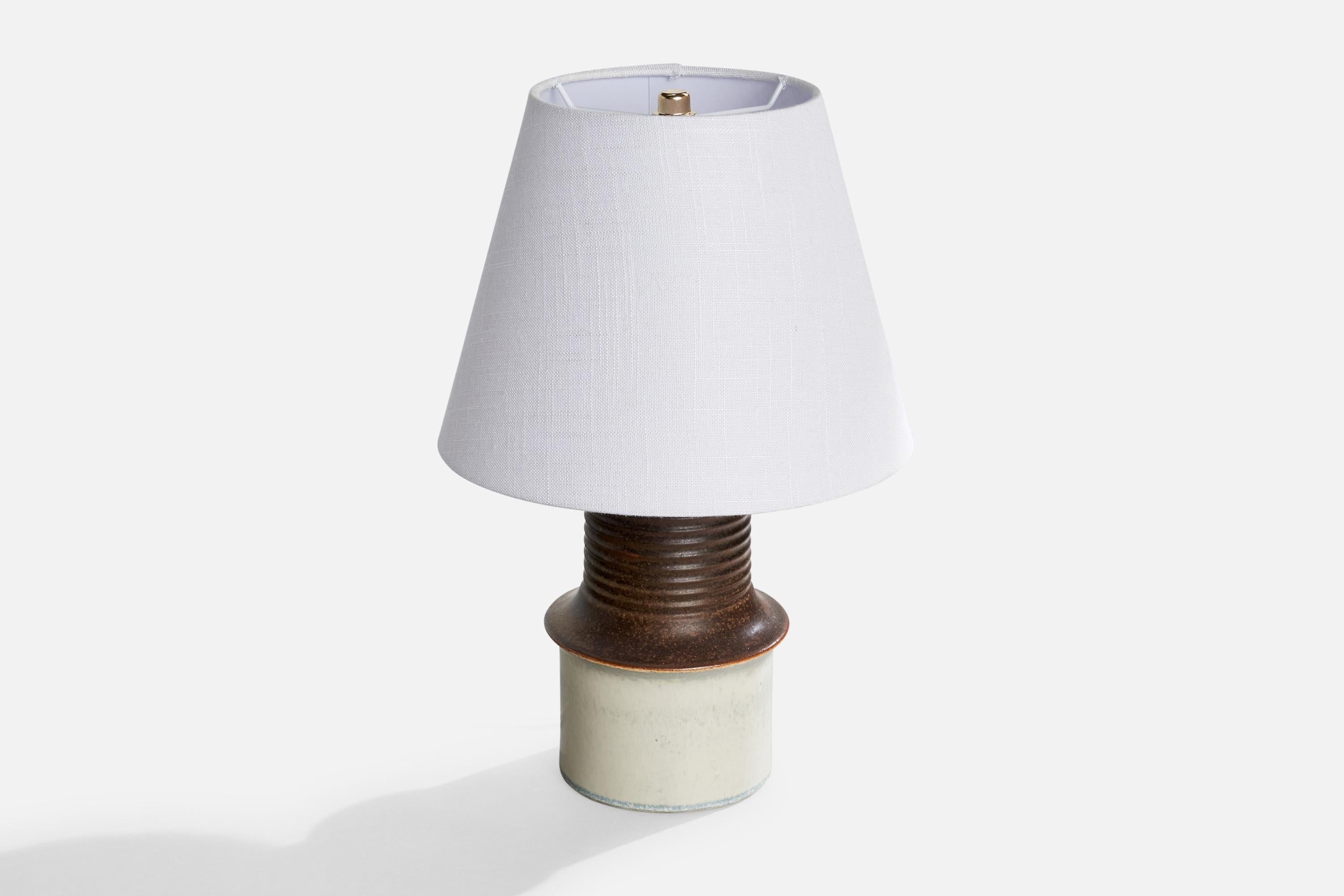 Swedish Ego Stengods, Table Lamp, Stoneware, Sweden, 1970s For Sale