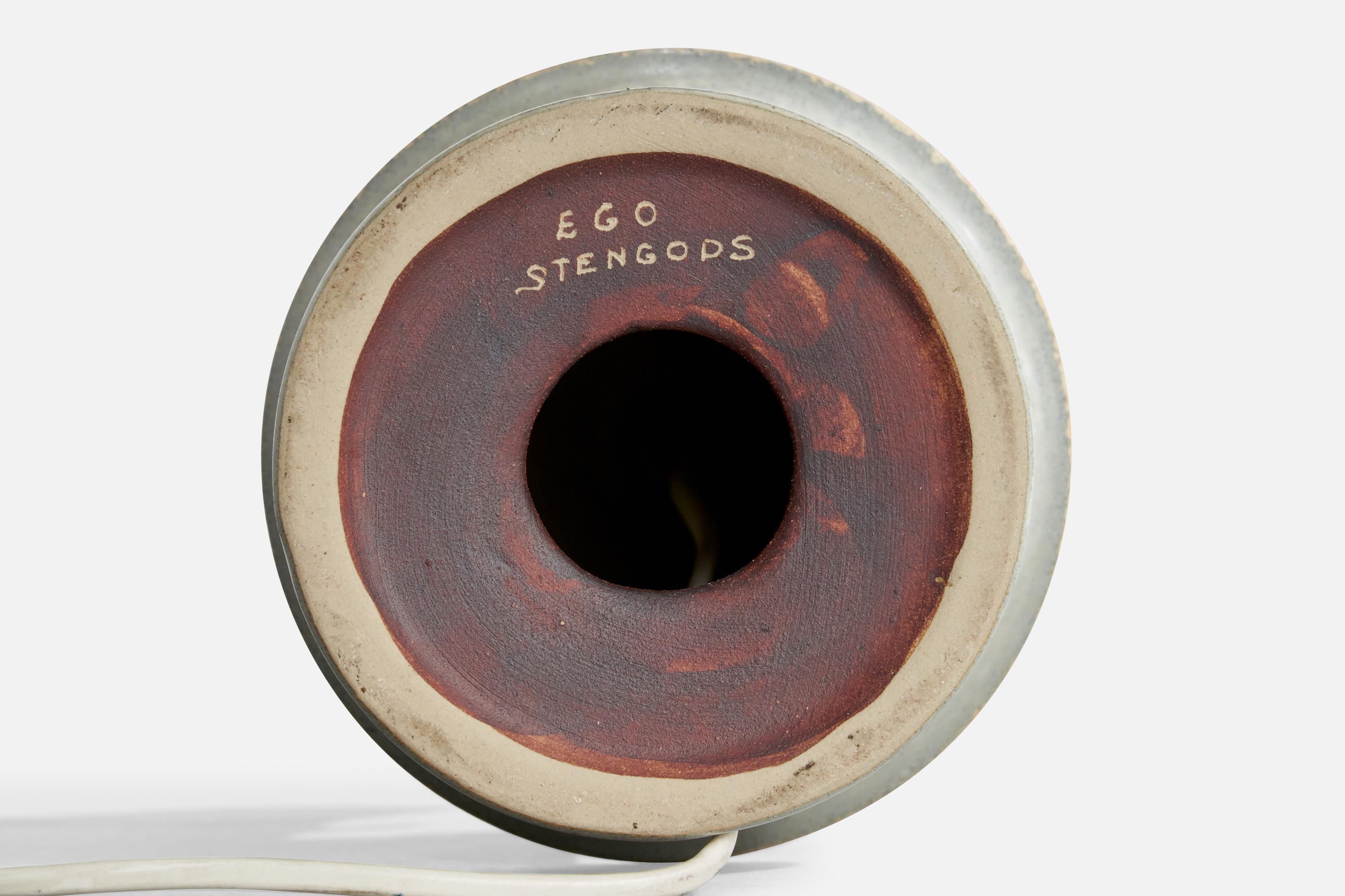 Ego Stengods, Table Lamp, Stoneware, Sweden, 1970s For Sale 3