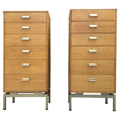 Egomme 1950s Chest of Draws Limba Mid-Century Modern Chest, Tall Chest of Draws