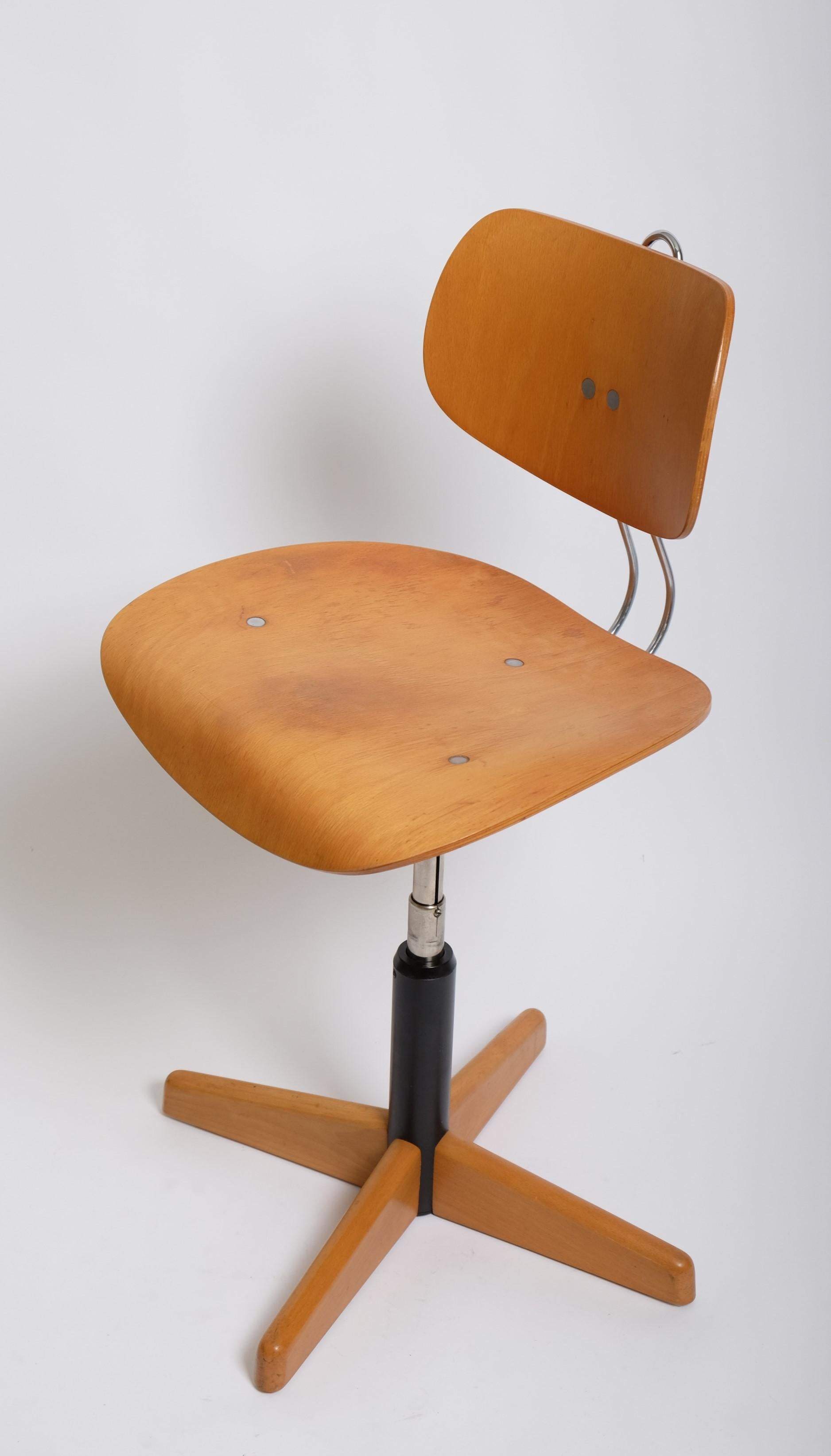 Chrome Chaise de bureau Egon Eiermann SE40 pour Wilde + Spieth, Allemagne, années 1950 en vente