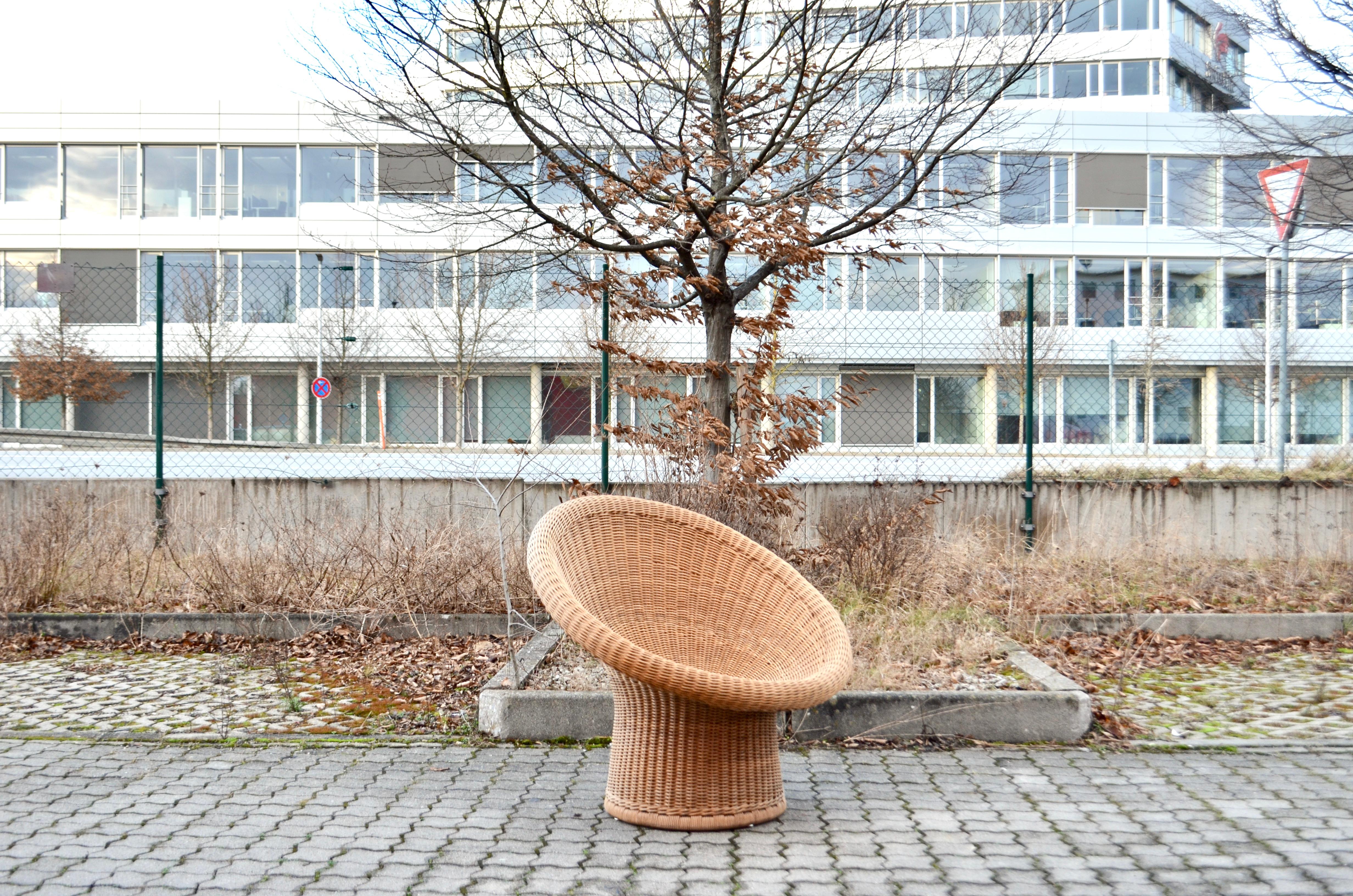 Mid-Century Modern Egon Eiermann E10 Cane Basket Lounge Chair for Heinrich Murmann For Sale