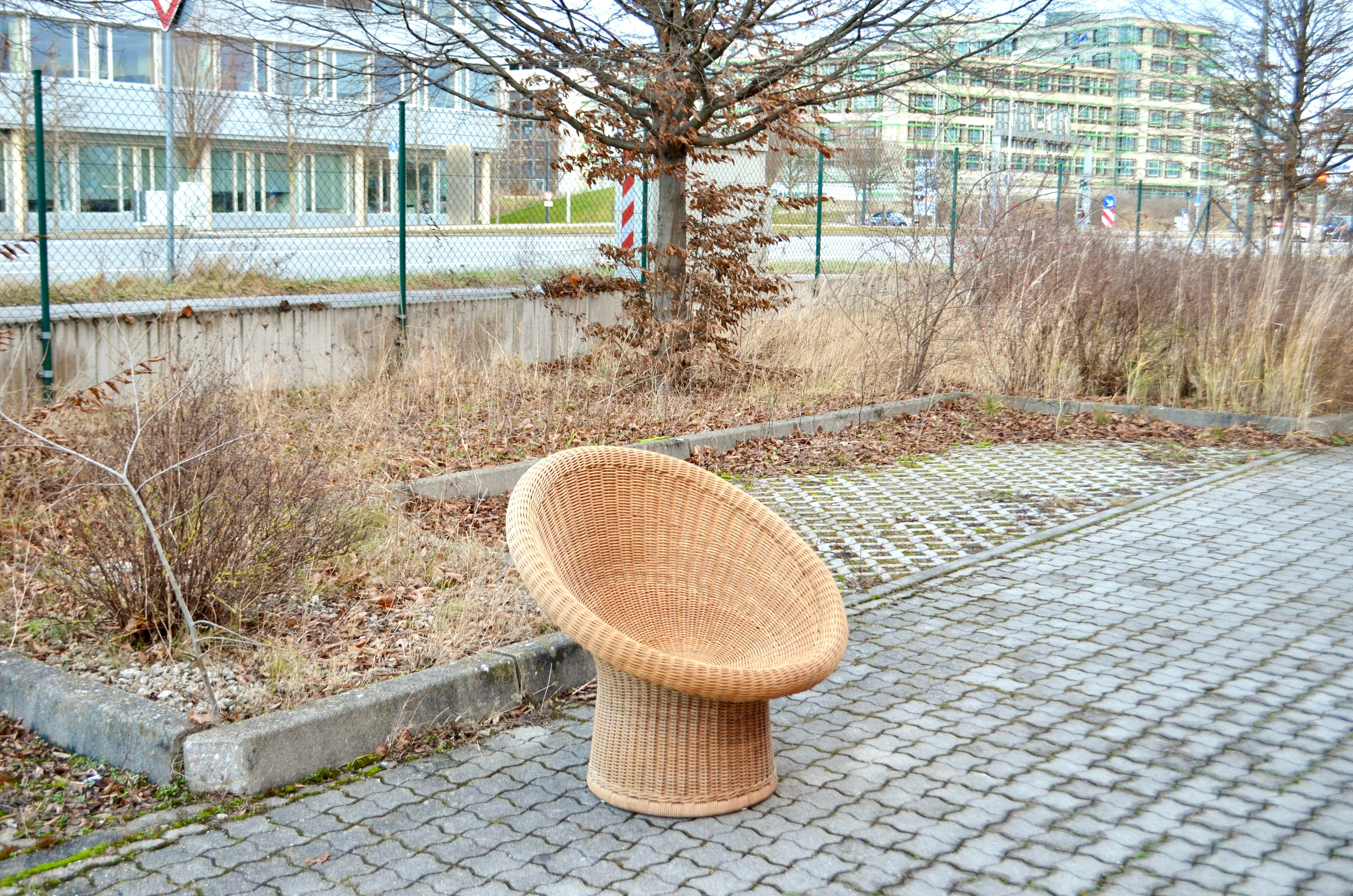 German Egon Eiermann E10 Cane Basket Lounge Chair for Heinrich Murmann For Sale