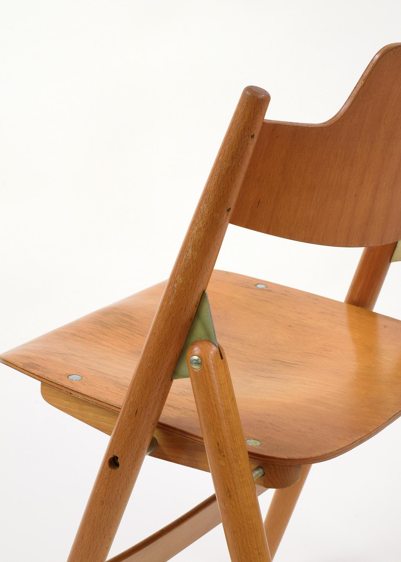 Egon Eiermann, Folding Chair Model SE 18, for Wilde + Spieth, Designed 1952 For Sale 3