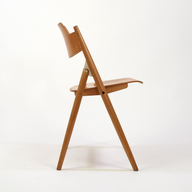 Mid-Century Modern Egon Eiermann, Folding Chair Model SE 18, for Wilde + Spieth, Designed 1952 For Sale
