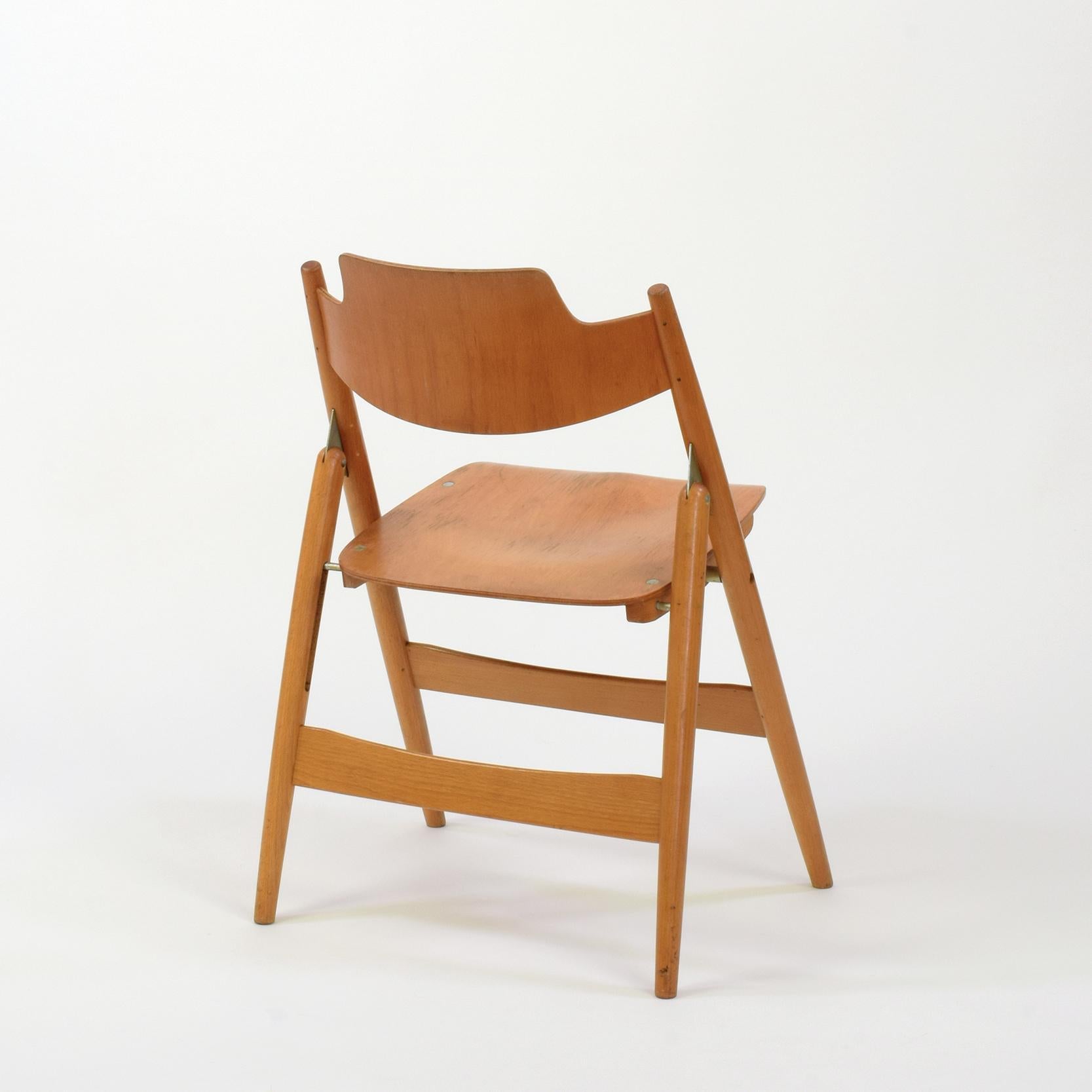 Allemand Chaise pliante Egon Eiermann, modèle SE 18, pour Wilde + Spieth, conçue en 1952 en vente