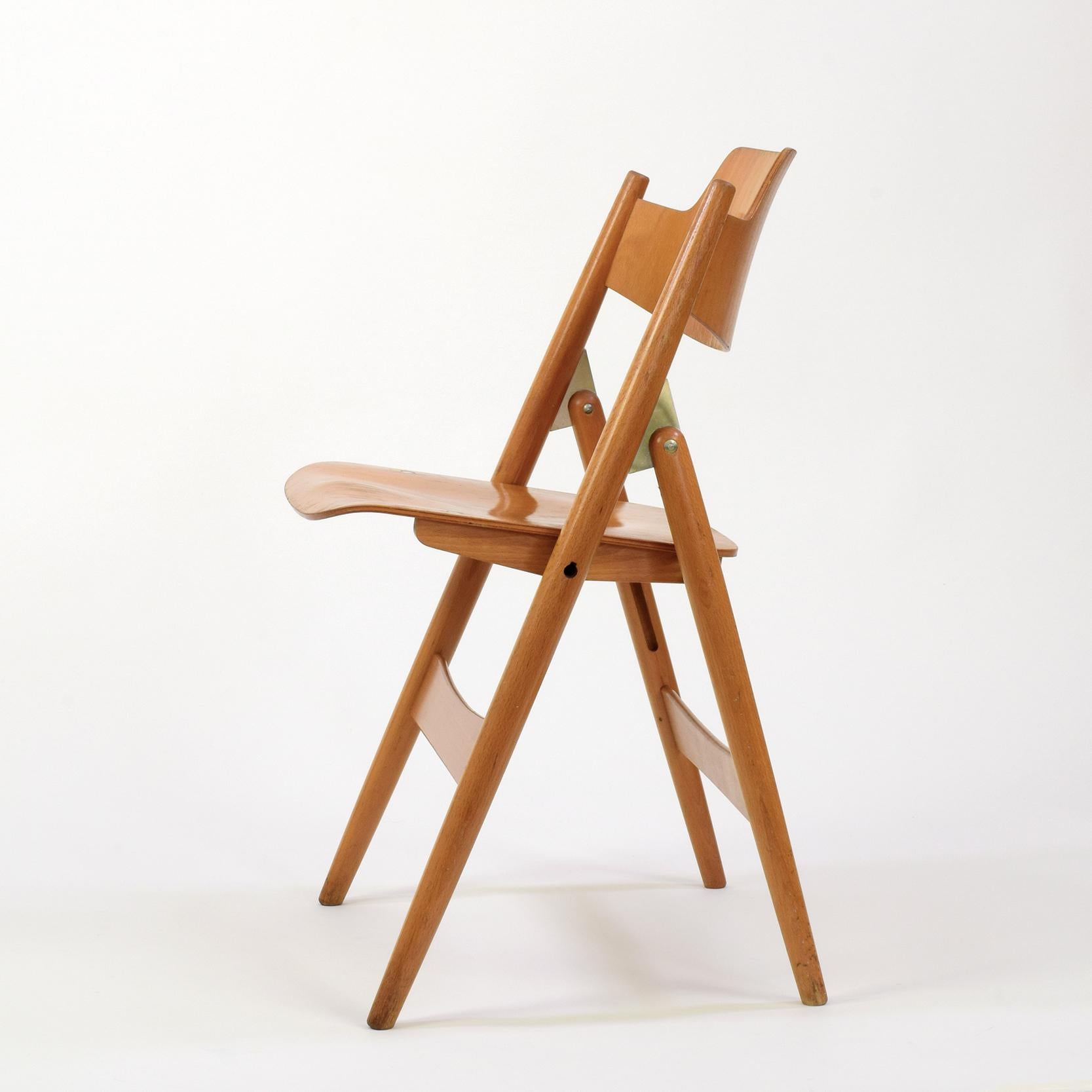 German Egon Eiermann, Folding Chair Model SE 18, for Wilde + Spieth, Designed 1952 For Sale