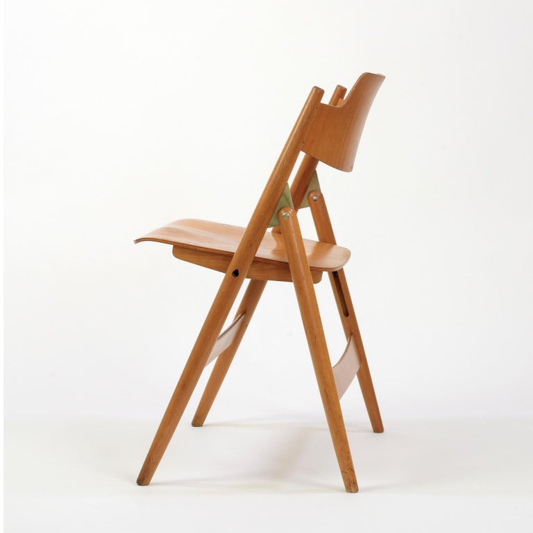 Egon Eiermann, Folding Chair Model SE 18, for Wilde + Spieth, Designed 1952 In Good Condition For Sale In London, GB