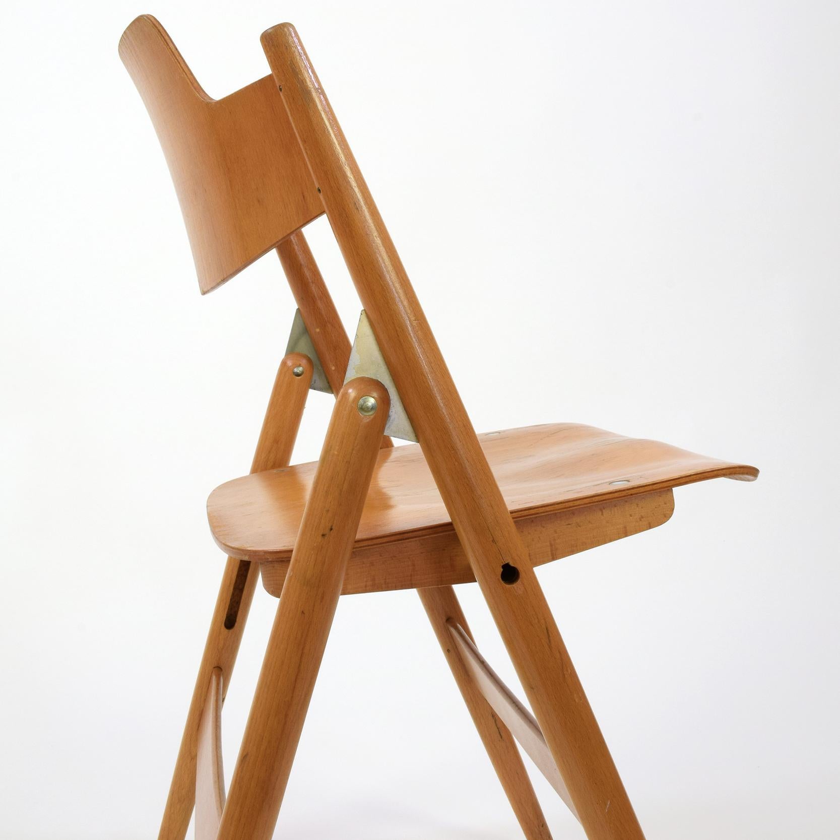 Egon Eiermann, Folding Chair Model SE 18, for Wilde + Spieth, Designed 1952 In Good Condition For Sale In London, GB