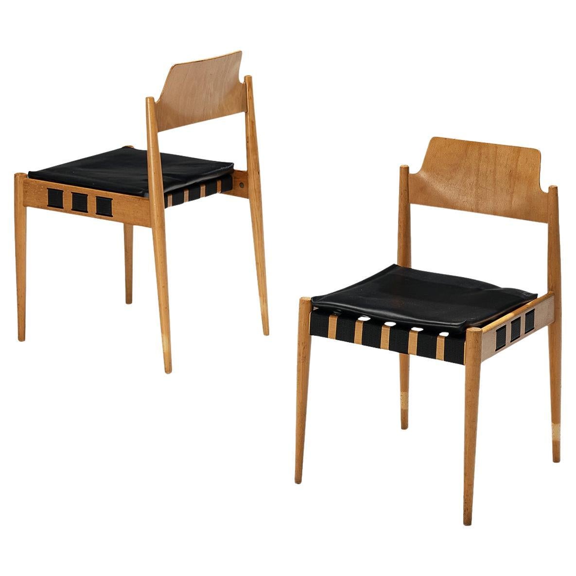 Paire de chaises de salle à manger Egon Eiermann pour Wilde + Spieth 
