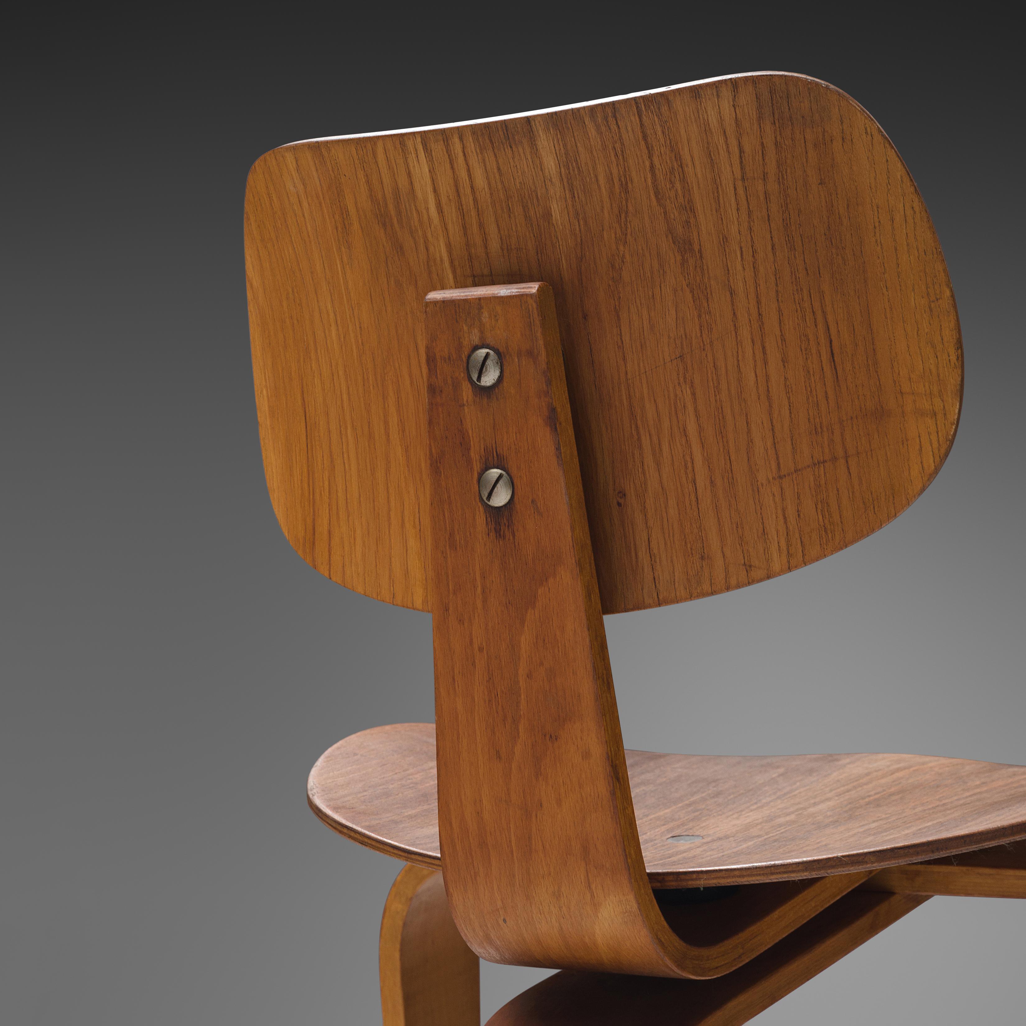 Mid-Century Modern Egon Eiermann for Wilde + Spieth Pair of 'SE 42' Chairs in Plywood