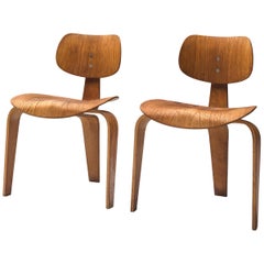 Egon Eiermann for Wilde + Spieth Pair of SE 42 Chairs in Plywood