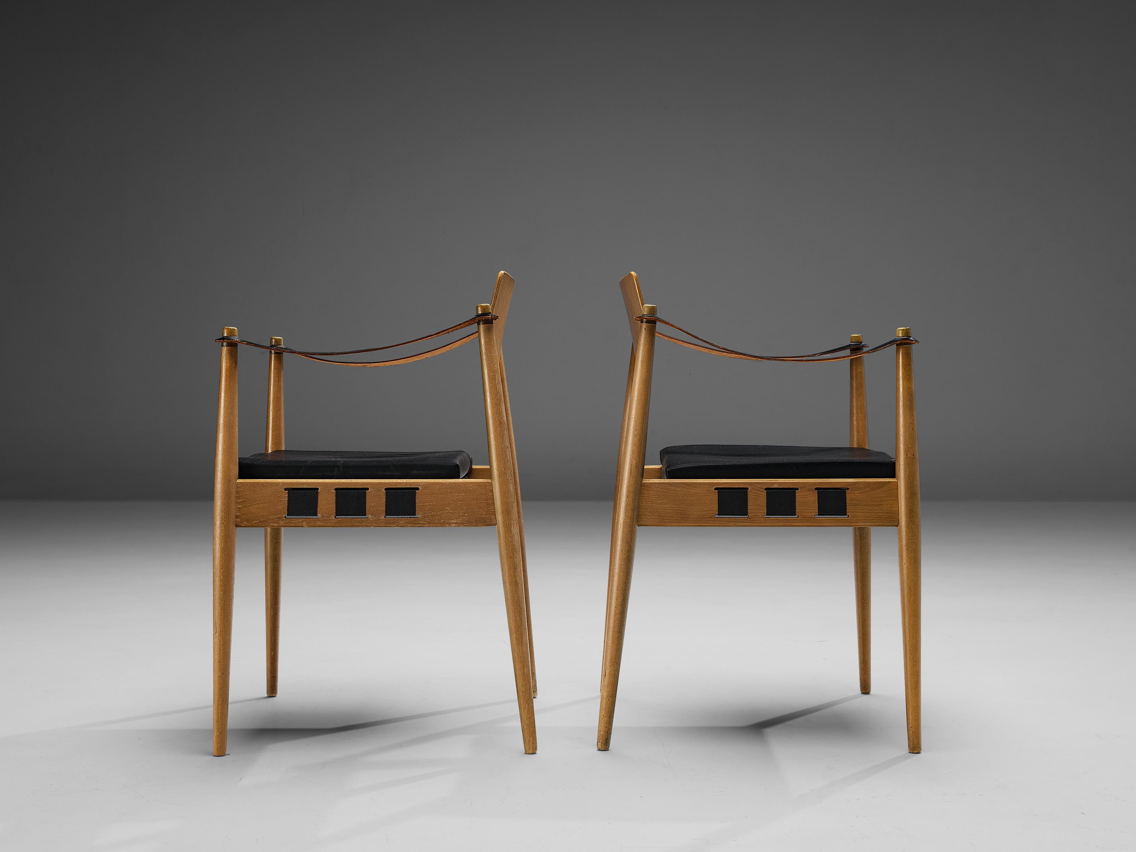 Egon Eiermann for Wilde + Spieth Set of Twelve Armchairs in Wood and Leather 5