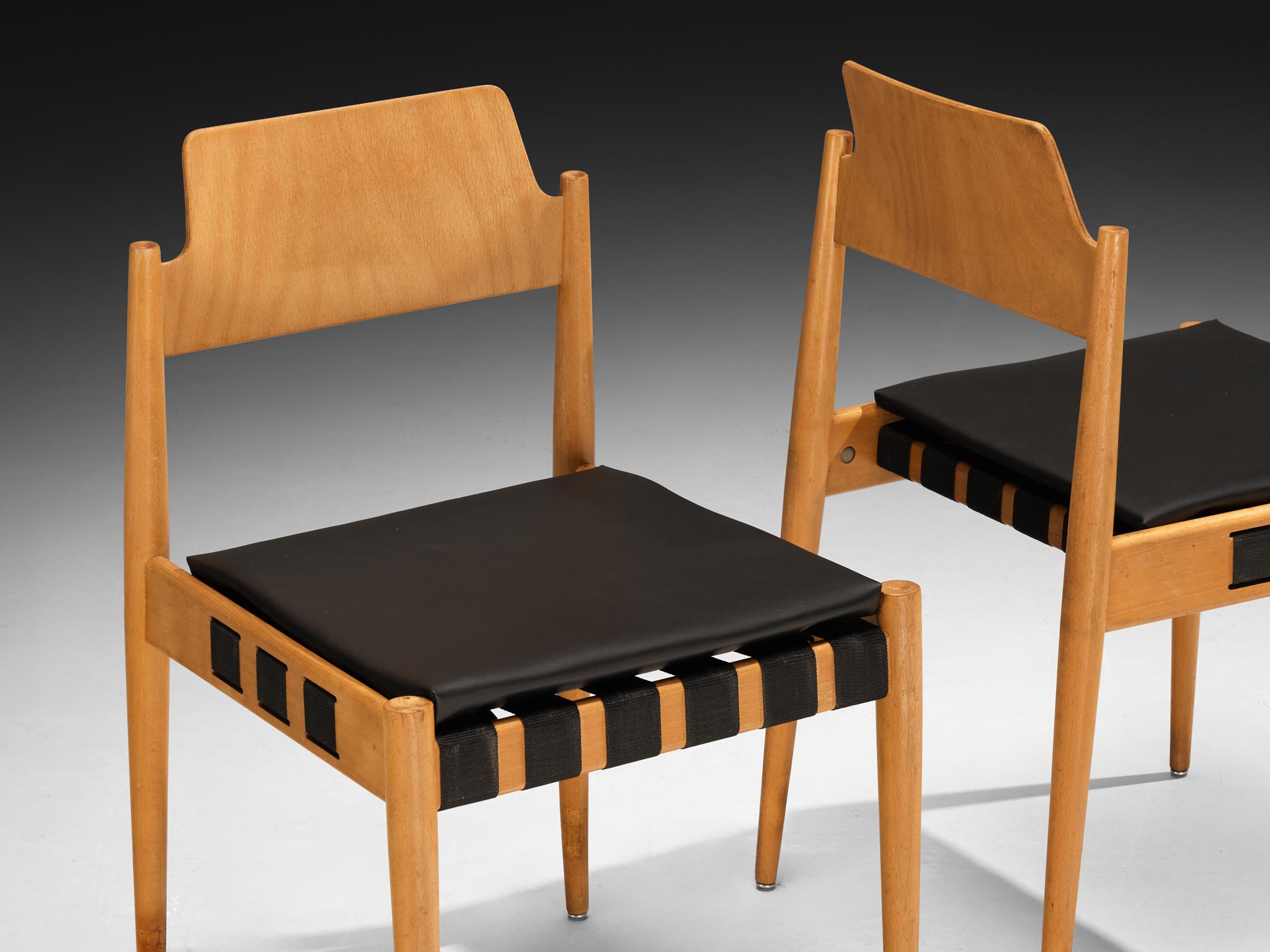Mid-Century moderno Egon Eiermann per Wilde + Spieth Set di dodici sedie da pranzo in vendita